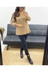 PULL-TUNIC + LEOPARD OPEN BACK BROCHON AH250282 CAMEL