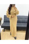 MAXI ROBE MANCHES RETROUSSEES AH250300 CAMEL