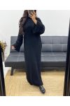 MAXI ROBE MANCHES RETROUSSEES AH250300 NOIR