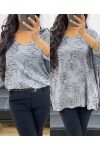 JERSEY LIGERO CON CUELLO EN V ESTAMPADO AH250270 GRIS