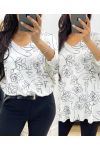 LIGHTWEIGHT V-NECK SWEATER WITH WHITE AH250270 PRINT