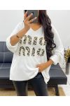 LIGHTWEIGHT V-NECK SWEATER MIO MIO AH250275 WHITE