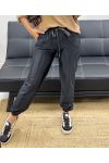 BLACK AH250337 LAMINATED PANTS