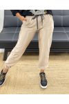 PANTALONE IN LANA AH250337 BEIGE