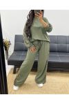 SWEATSHIRT + BROEK LUIPAARDSTREEP AH250352 KHAKI SET