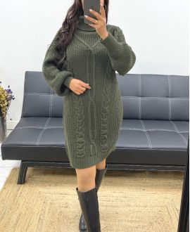 MILITARY GREEN DRESS SWEATER AH847