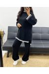 SWEATER + KNIT PANTS SET AH250346 BLACK