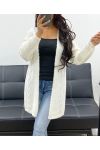 SOFT CABLE CARDIGAN AH250344 WHITE