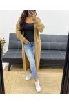 EXTRA LONG KNIT VEST AH250329 CAMEL