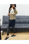 MULTICOLORED LEOPARD KNIT CARDIGAN AH250312 BEIGE