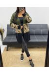 MULTICOLORED LEOPARD KNIT VEST AH250312 GREEN