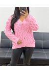 CARDIGAN CON BOTTONI ORO AH250381 ROSA