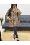 LEOPARD SUEDE ZIP JACKET AH250339