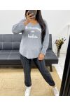 MADEMOISELLE SEAMLESS SWEATER IN GREY AH250392 SNEAKERS