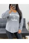 MADEMOISELLE SEAMLESS SWEATER IN GREY AH250392 SNEAKERS