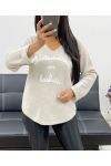 MADEMOISELLE SEAMLESS SWEATER IN SNEAKERS AH250392 BEIGE