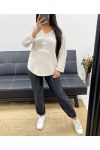 MADEMOISELLE SEAMLESS SWEATER IN SNEAKERS AH250392 BEIGE