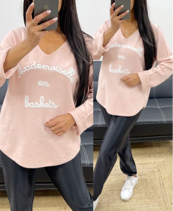 NAHTLOSER PULLOVER MADEMOISELLE IN ROSA AH250392 SNEAKERS