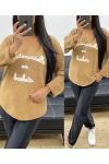 MADEMOISELLE SEAMLESS SWEATER IN SNEAKERS AH250392 CAMEL