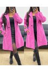 CAPPOTTO ONE LOVE IN MORBIDO PILE AH250358 FUCSIA