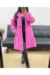 CAPPOTTO ONE LOVE IN MORBIDO PILE AH250358 FUCSIA