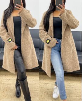 ONE LOVE SOFT PILE COAT AH250358 CAMEL