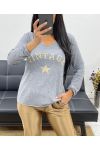 VINTAGE V-NECK LIGHTWEIGHT SWEATER AH250371 GREY