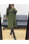 PULLOVER/ROBE OVERSIZE LONG FENTES AH250406 KAKI