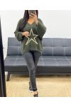 LUREX STAR SWEATER AH250412 KHAKI