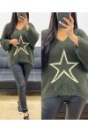 LUREX STAR PULLOVER AH250412 KHAKI