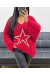 JERSEY ESTRELLA LUREX AH250412 ROJO