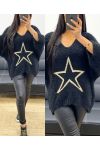 LUREX STAR PULLOVER AH250412 SCHWARZ