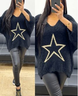 LUREX STAR SWEATER AH250412 BLACK