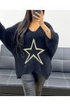 LUREX STAR PULLOVER AH250412 SCHWARZ