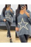 LUREX STAR SWEATER AH250412 GREY