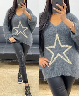 LUREX STAR SWEATER AH250412 GREY