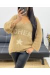 BOHEMIAN SWEATER LUREX AH250420 CAMEL