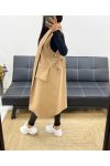 SLEEVELESS COAT AH250095 CAMEL