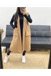 SLEEVELESS COAT AH250095 CAMEL