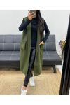 SLEEVELESS COAT AH250095 GREEN