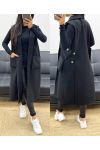 SLEEVELESS COAT AH250095 BLACK