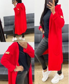 LUXURY AH250456 RED HOODED VEST