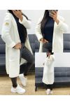 GILET A CAPUCHE LUXURY AH250456 BLANC