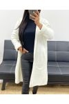 GILET CON CAPPUCCIO BIANCO AH250456 LUSSO