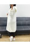 LUXURY AH250456 WHITE HOODED VEST