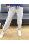 GREY LAMINATED AH250337 PANTS