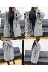 LEOPARD HOODED JACKET AH250451 GREY