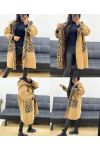 LEOPARD AH250451 CAMEL HOODED JACKET