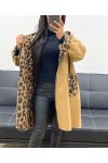 LEOPARD AH250451 CAMEL HOODED JACKET