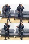 LEOPARD HOODED JACKET AH250451 BLACK